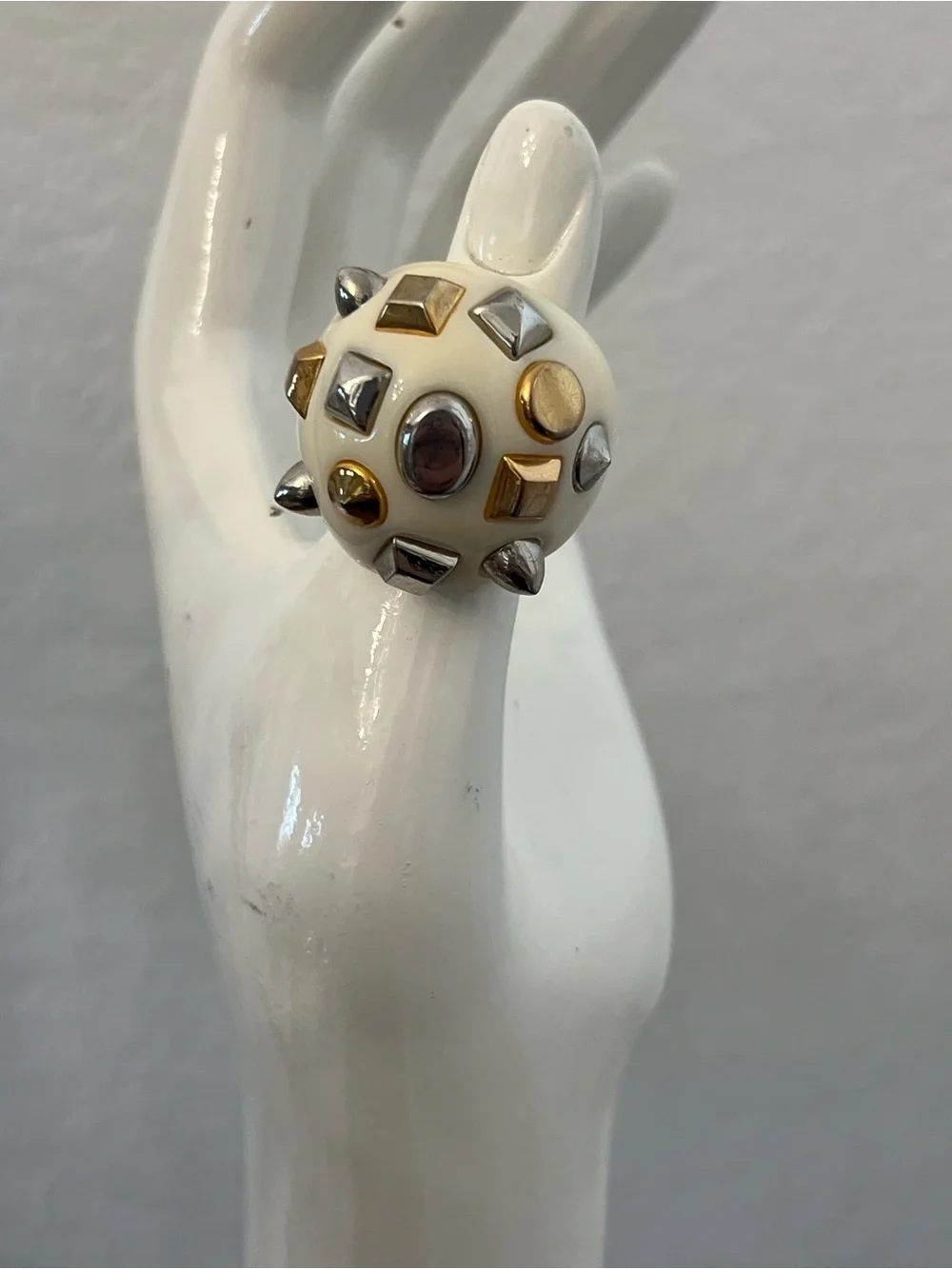 BCBGMAXAZRIA Runway Spike Bubble Ring Vintage collectible for fans of Y2K